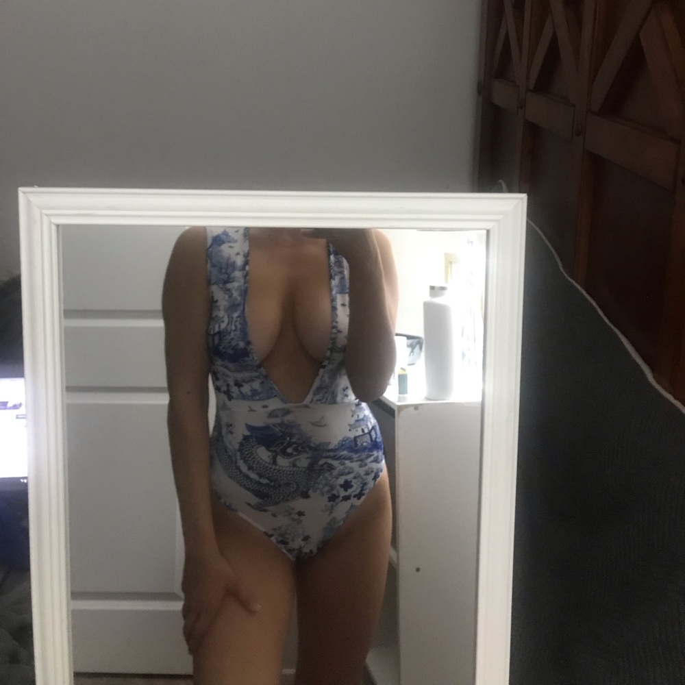 Pretty Little Thing Deep V-Plunge Thong Bodysuit